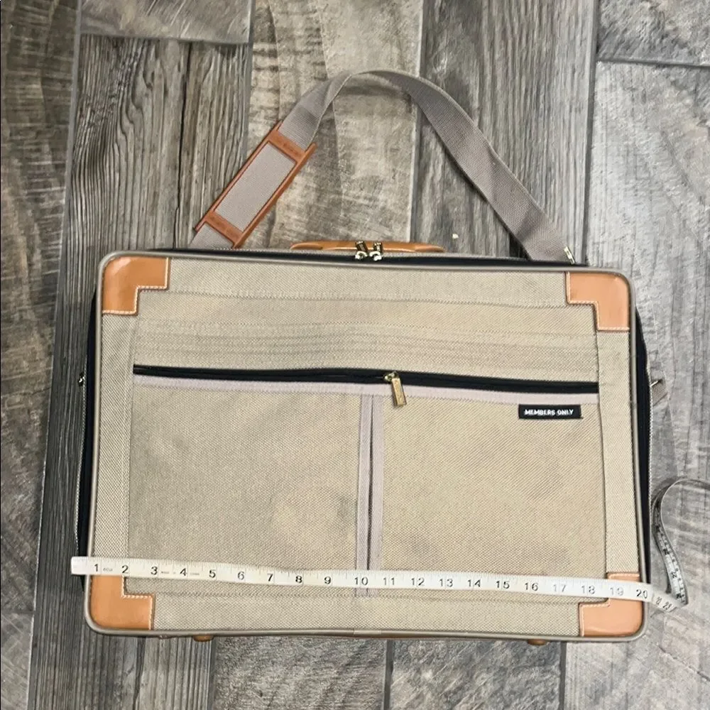 Vintage Member’s Only Men's Beige and Brown luggage